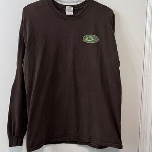 Men's Chocolate Long Sleeve Shirt with Emblem